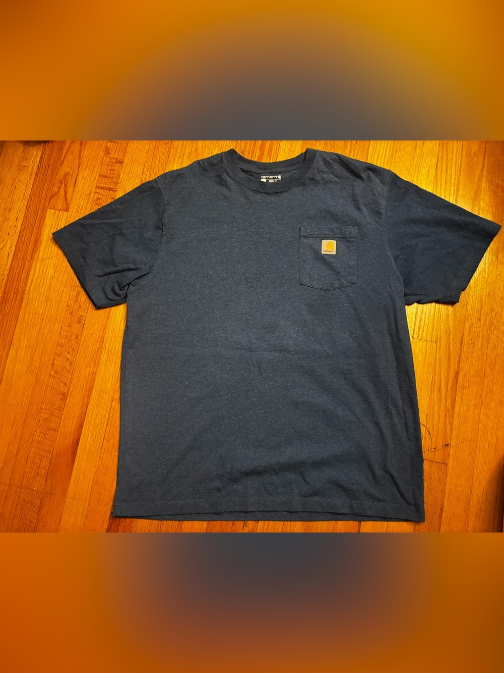 Carhartt Loose Fit Pocket T-Shirt Mens XL Blue Cotton Knit Short Sleeve Crew